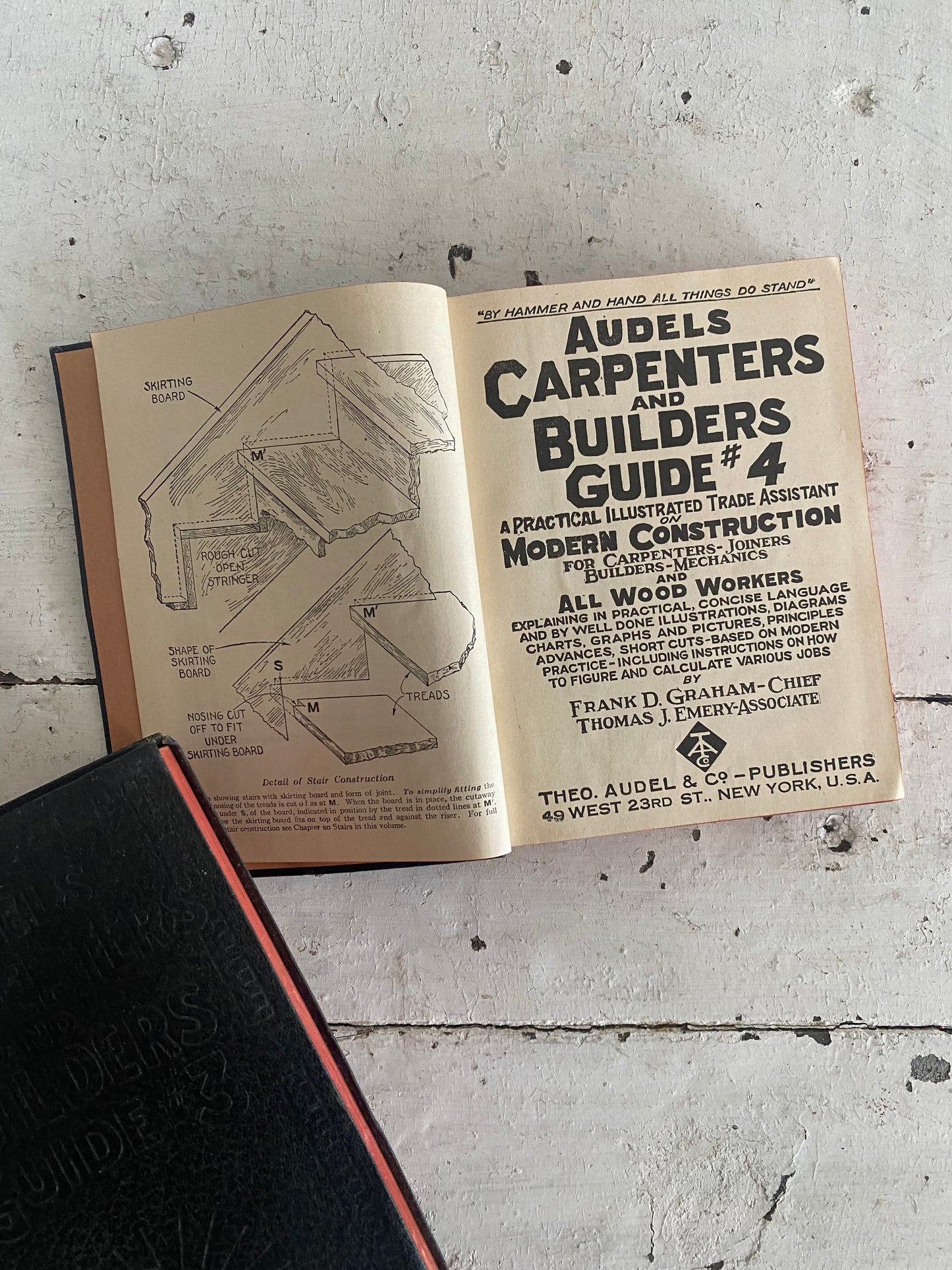 Vintage set of 4 Audels Carpenters and Builders Guide Books from 1947