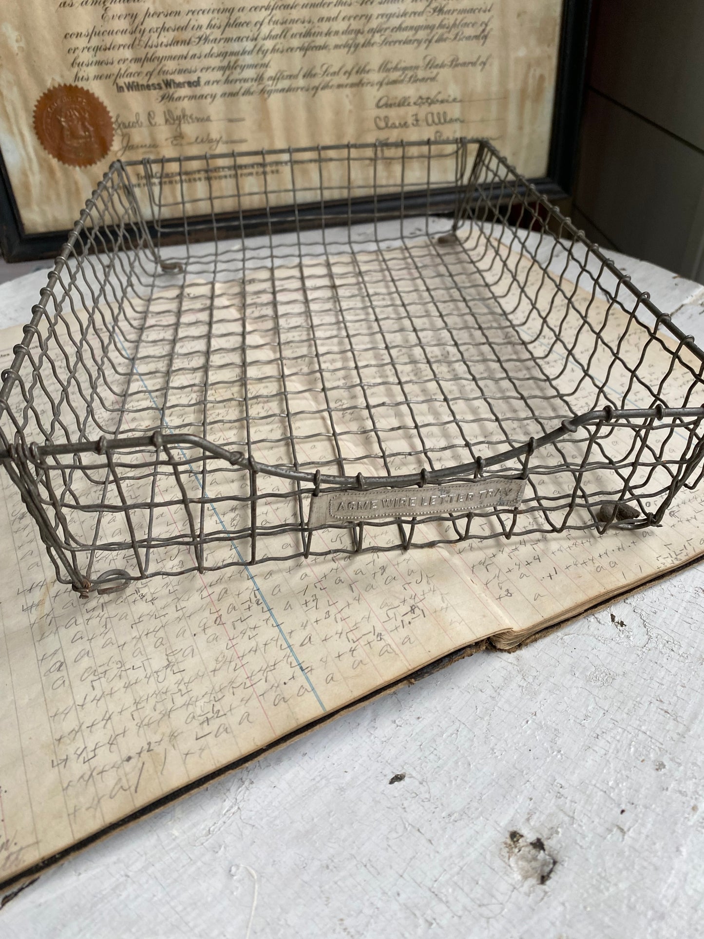 Vintage Acme Wire Letter Tray