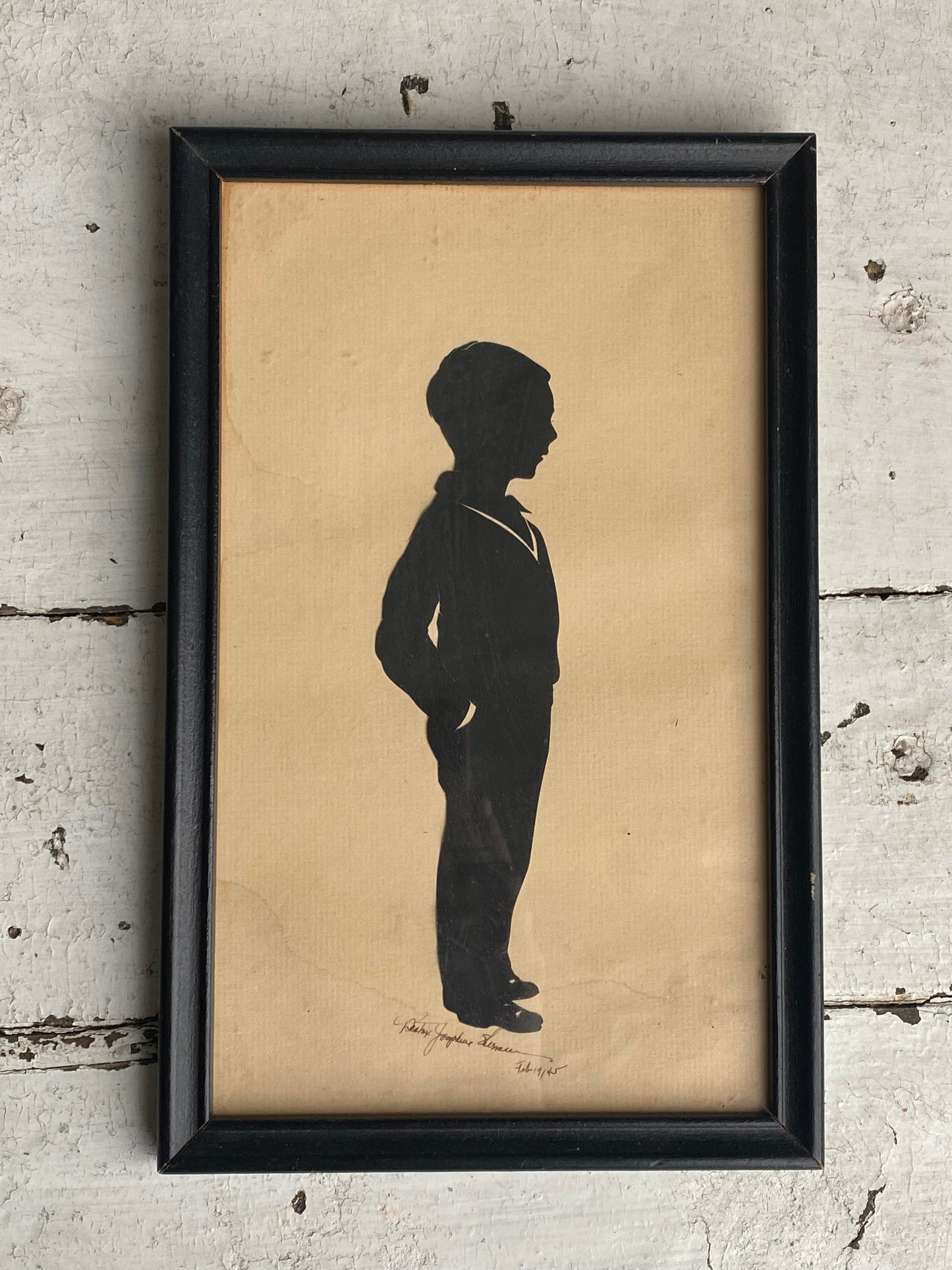 Vintage Boy Silhouette Picture
