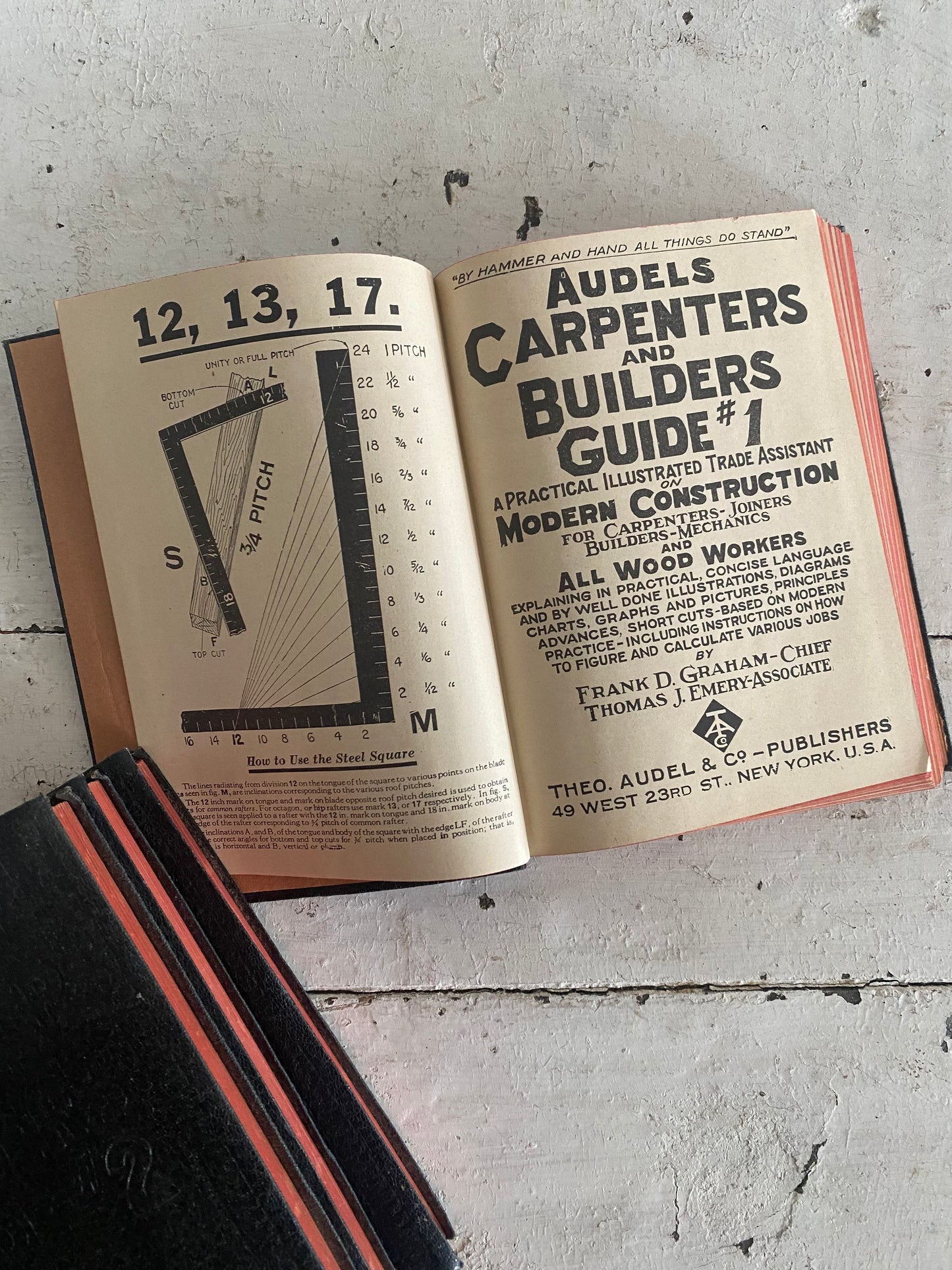 Vintage set of 4 Audels Carpenters and Builders Guide Books from 1947