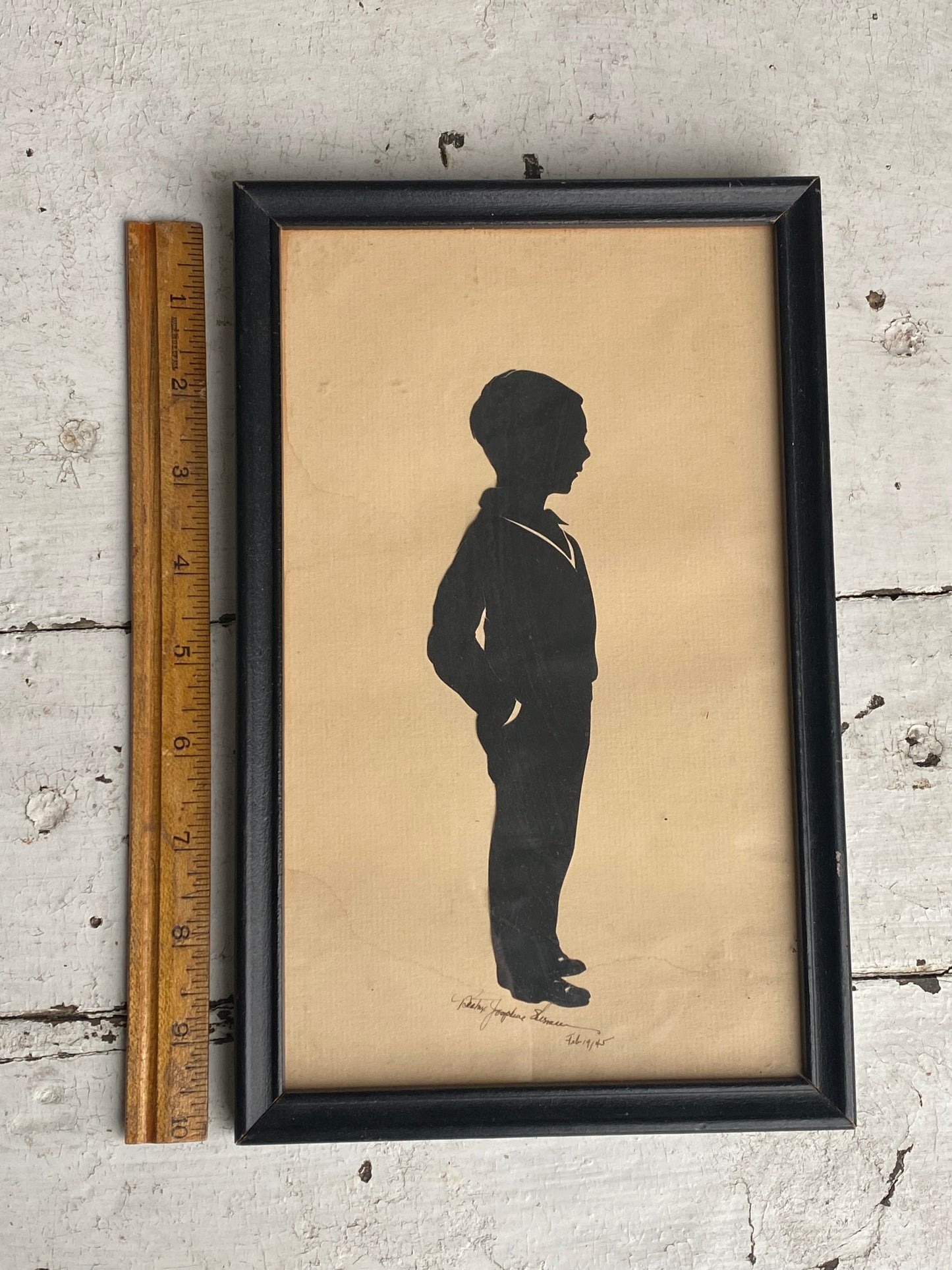 Vintage Boy Silhouette Picture