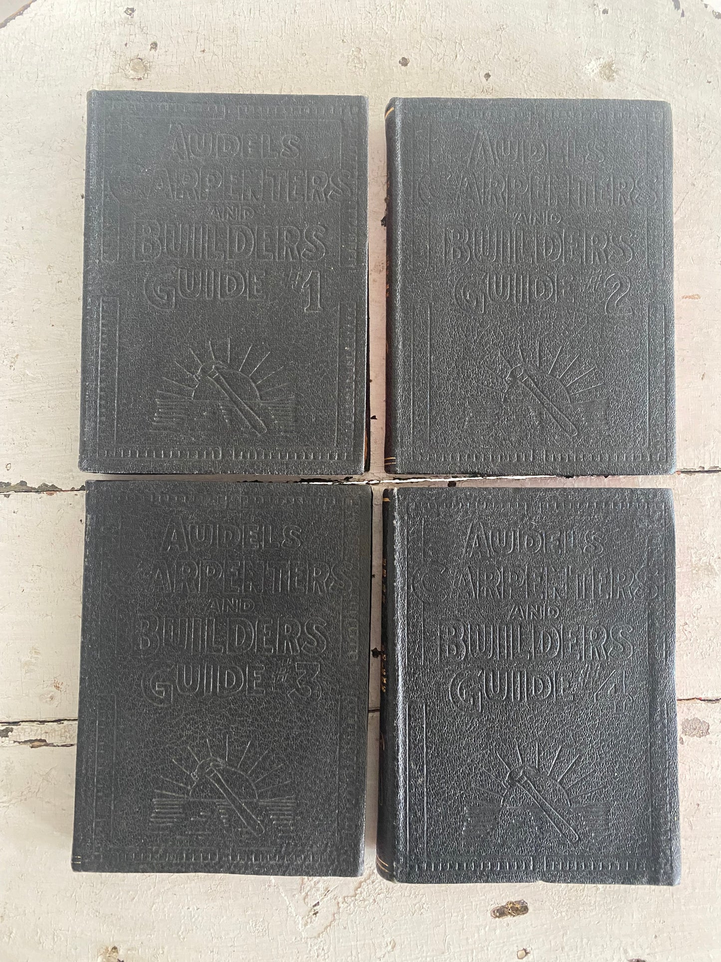 Vintage set of 4 Audels Carpenters and Builders Guide Books from 1947