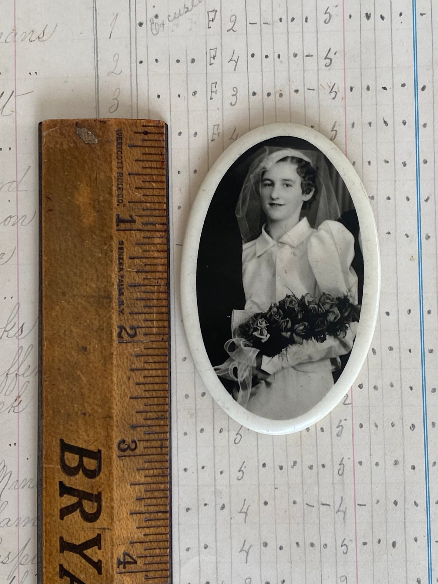 Vintage Bride Pocket Book Mirror