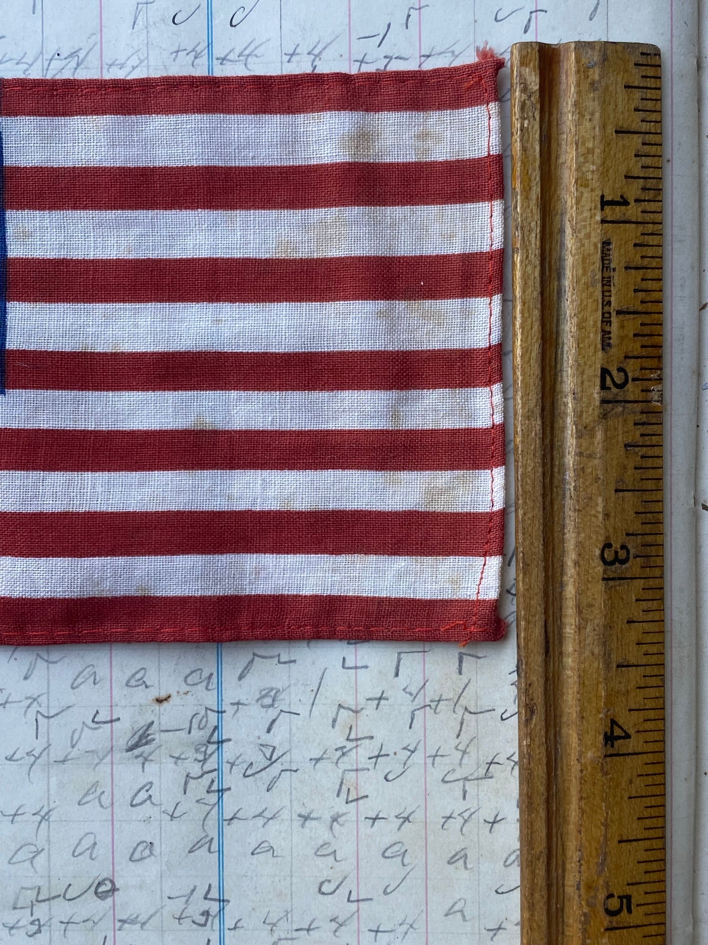 Vintage 48 star flag on a stick - marked Made in Japan