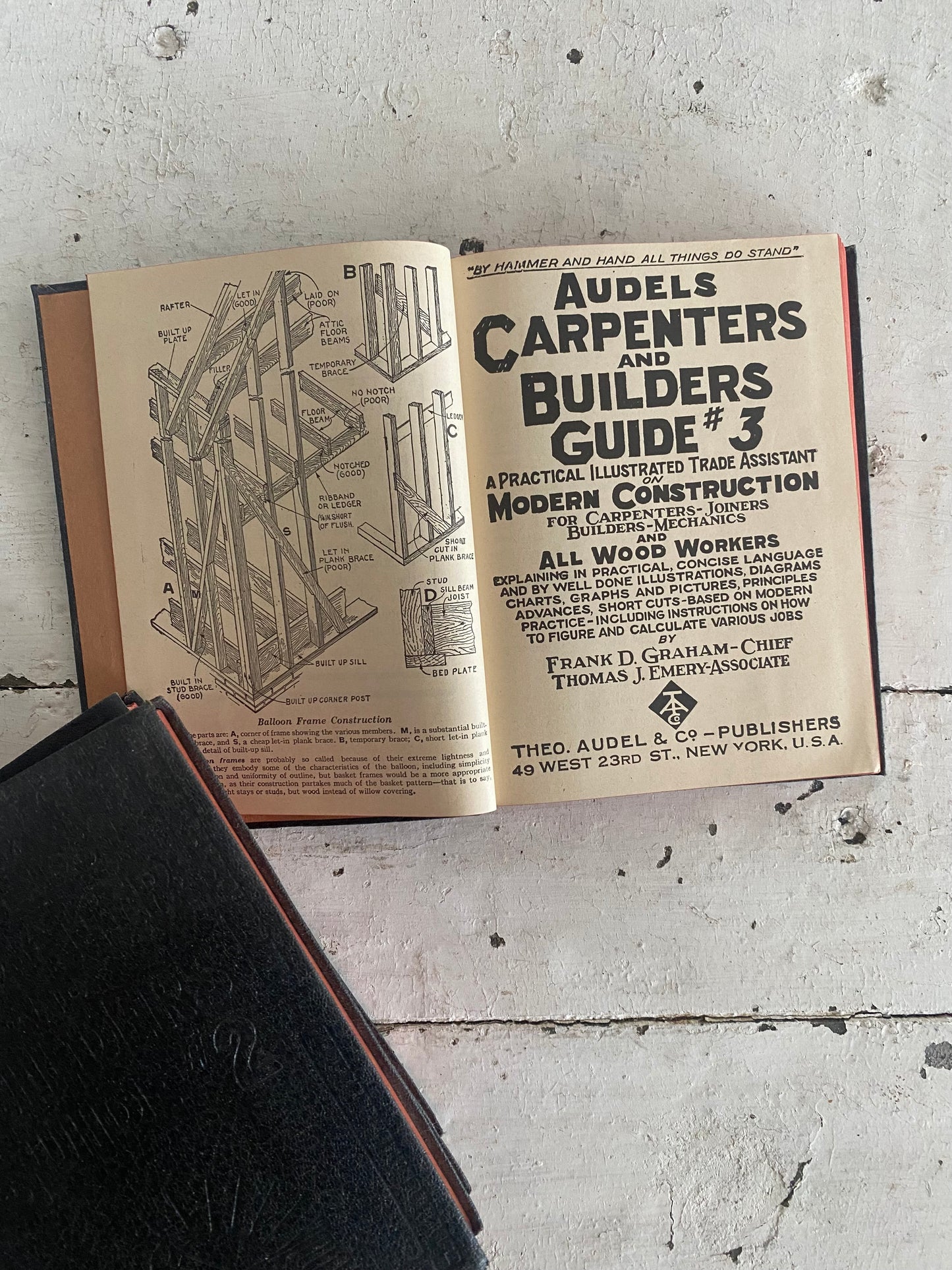 Vintage set of 4 Audels Carpenters and Builders Guide Books from 1947