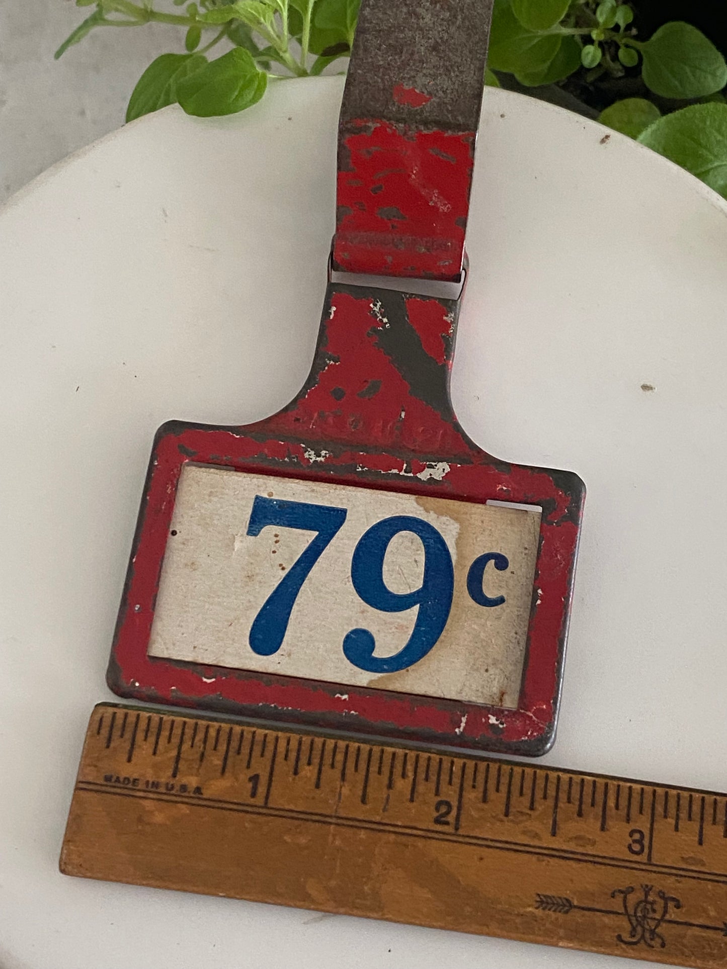 Vintage Red, White, and Blue Price Tag - PAT 2 16 26 - unique large size