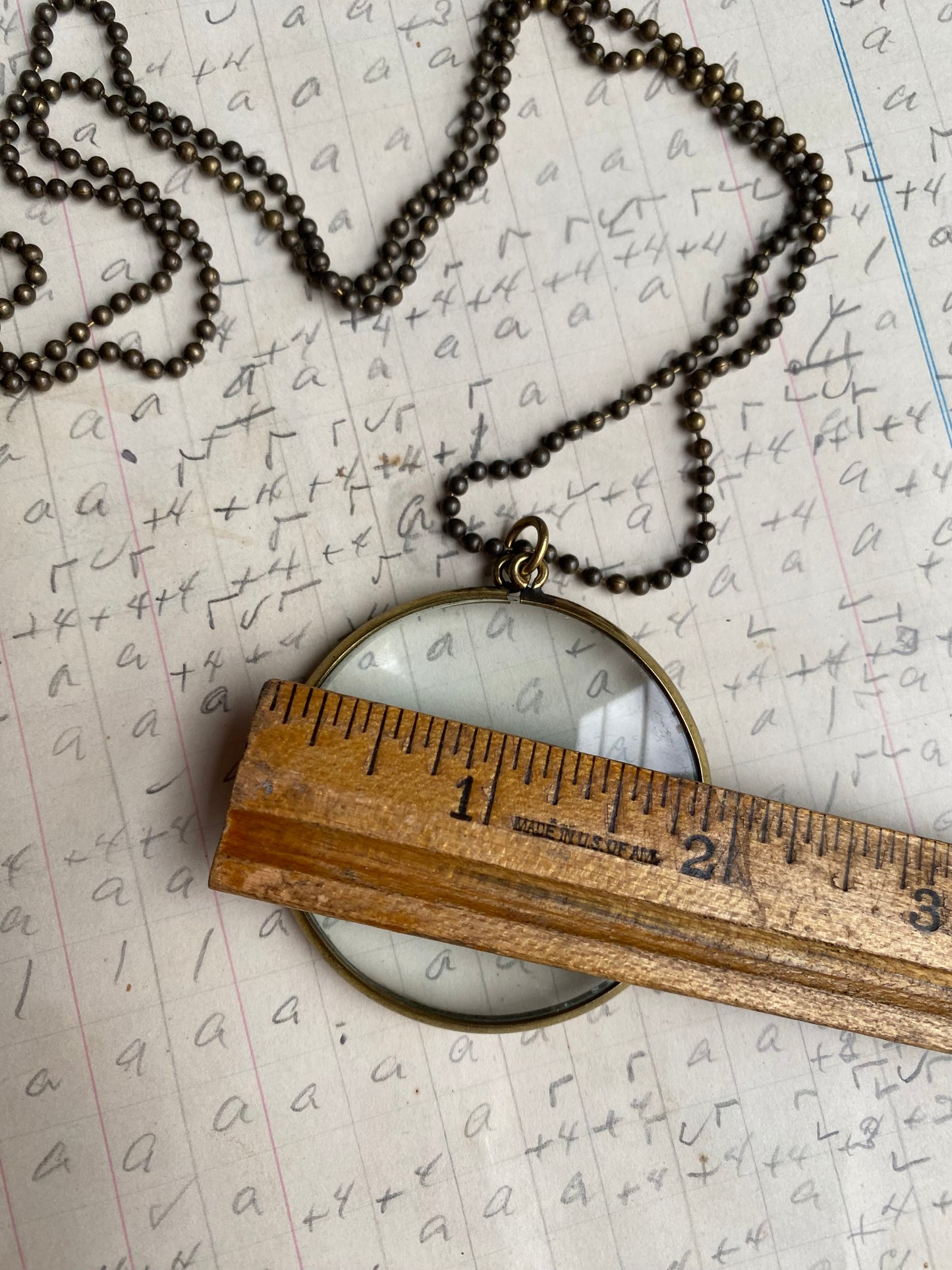Vintage Magnifying Glass with Chain
