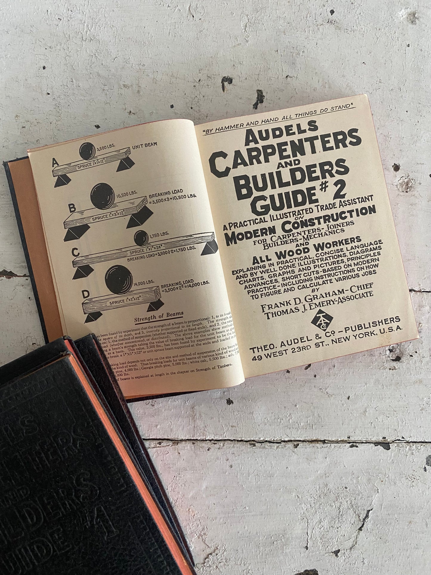Vintage set of 4 Audels Carpenters and Builders Guide Books from 1947