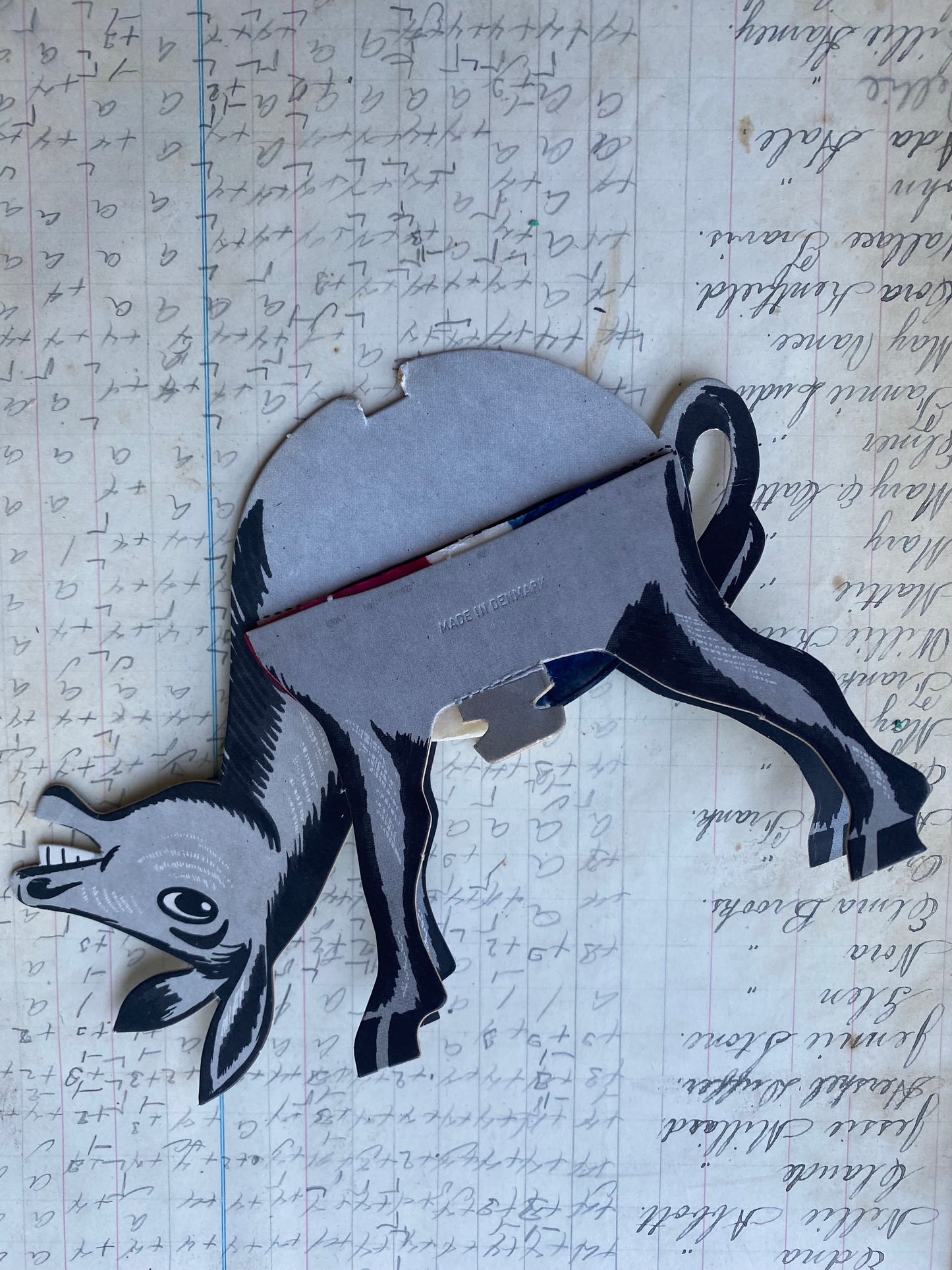 Vintage Honeycomb Patriotic Donkey (2 available) - Made in Denmark