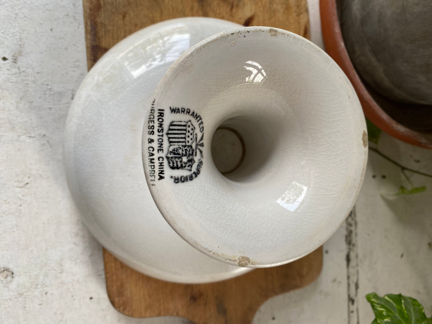 Antique Ironstone Compote - Burgess and Campbell marked
