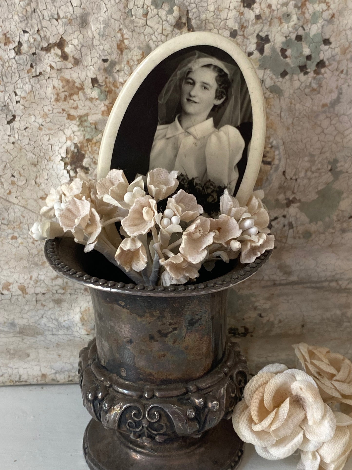 Vintage Bride Pocket Book Mirror
