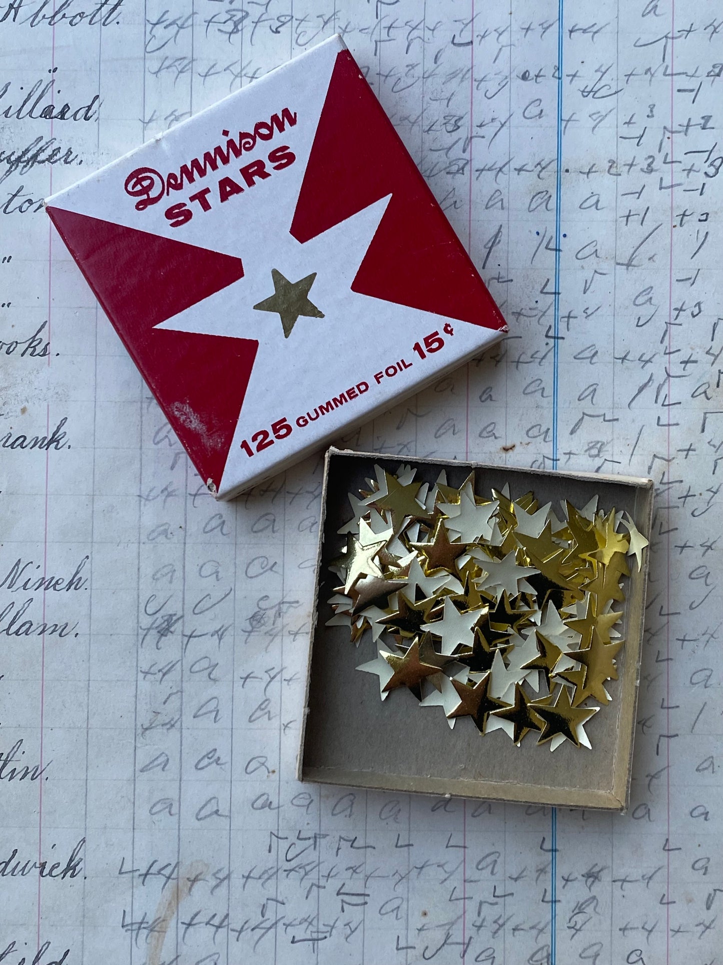 Vintage Box of Dennison Stars