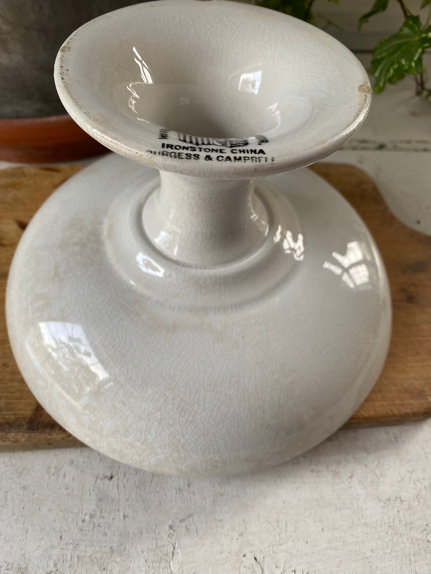Antique Ironstone Compote - Burgess and Campbell marked