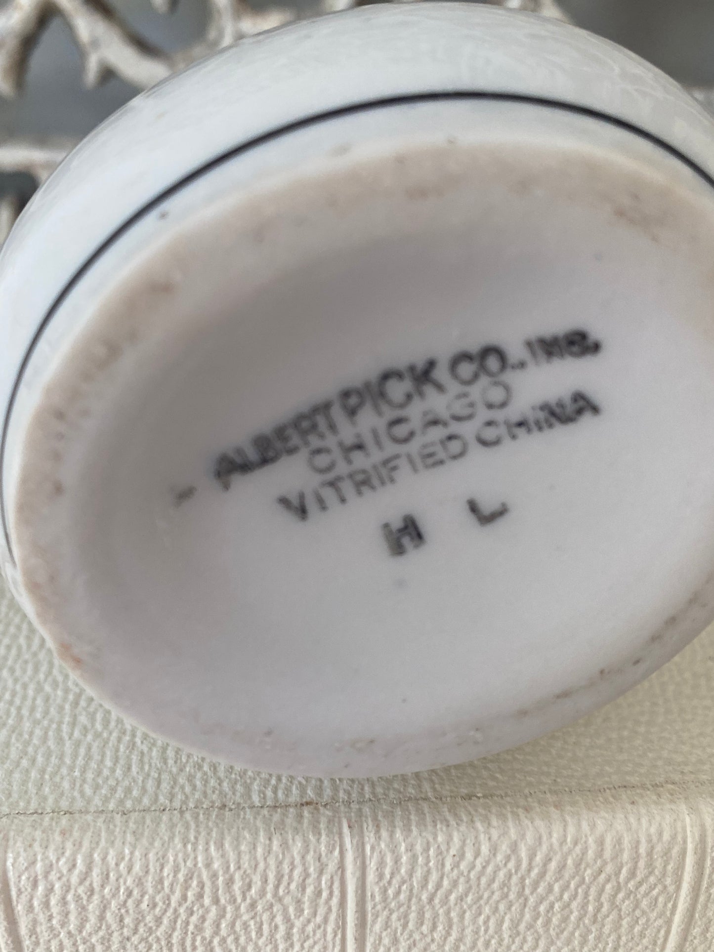 Vintage Creamer Pitcher Albert Pick Co. Chicago Vitrified China