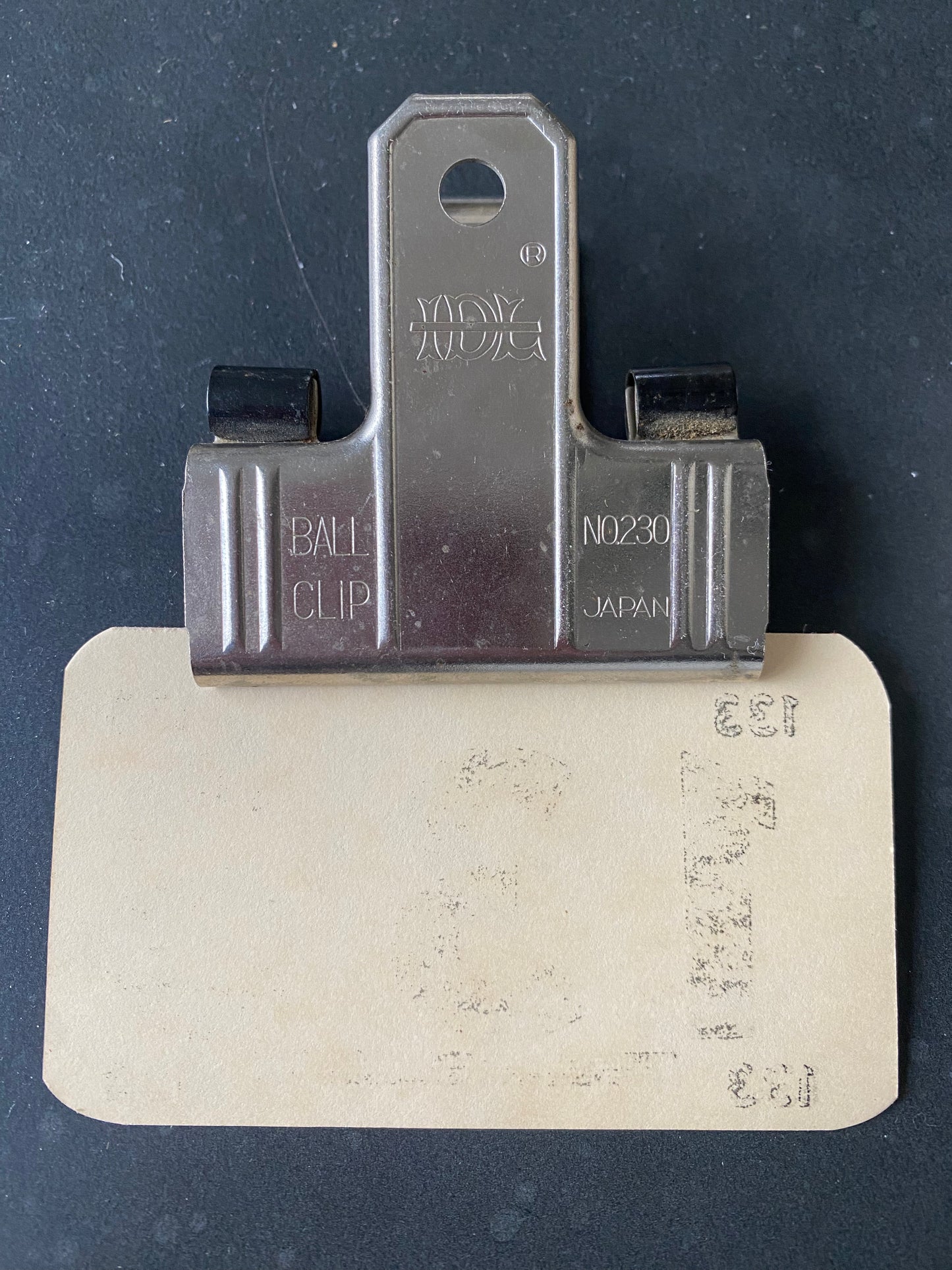 Vintage Bull Clip No. 230 with #133 Vintage Card