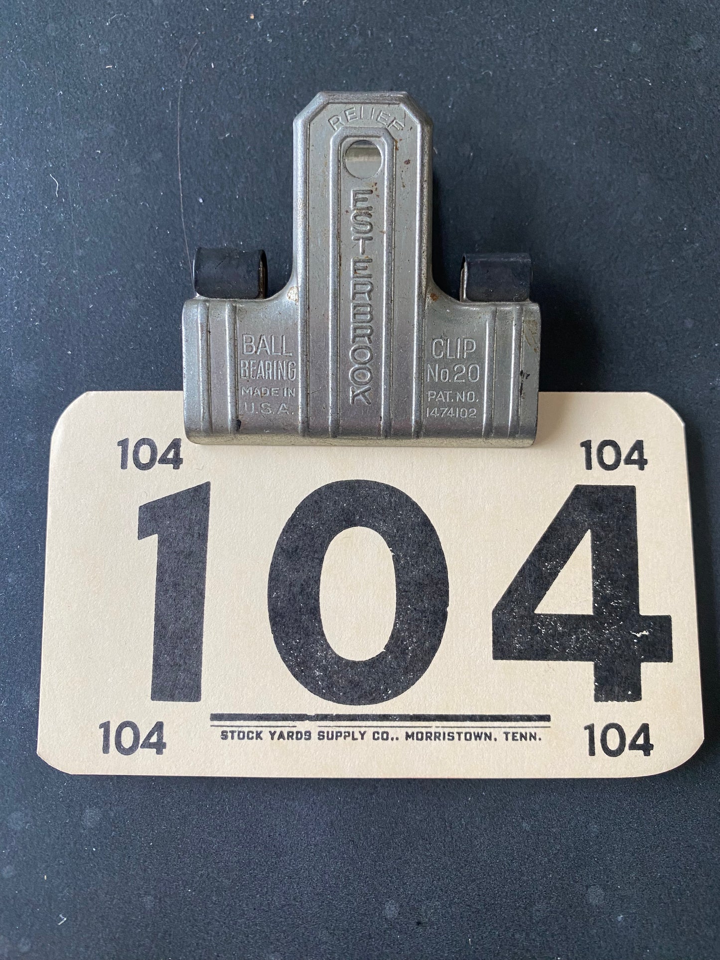 Vintage Bull Clip Esterbrook No.20 with #104 Vintage Card