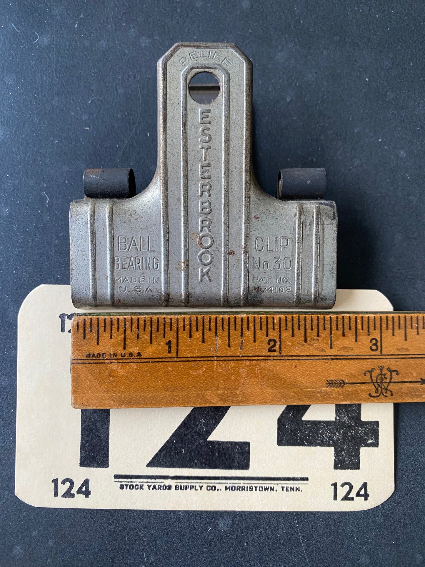 Vintage Bull Clip Esterbrook No. 30 with #124 Vintage Card