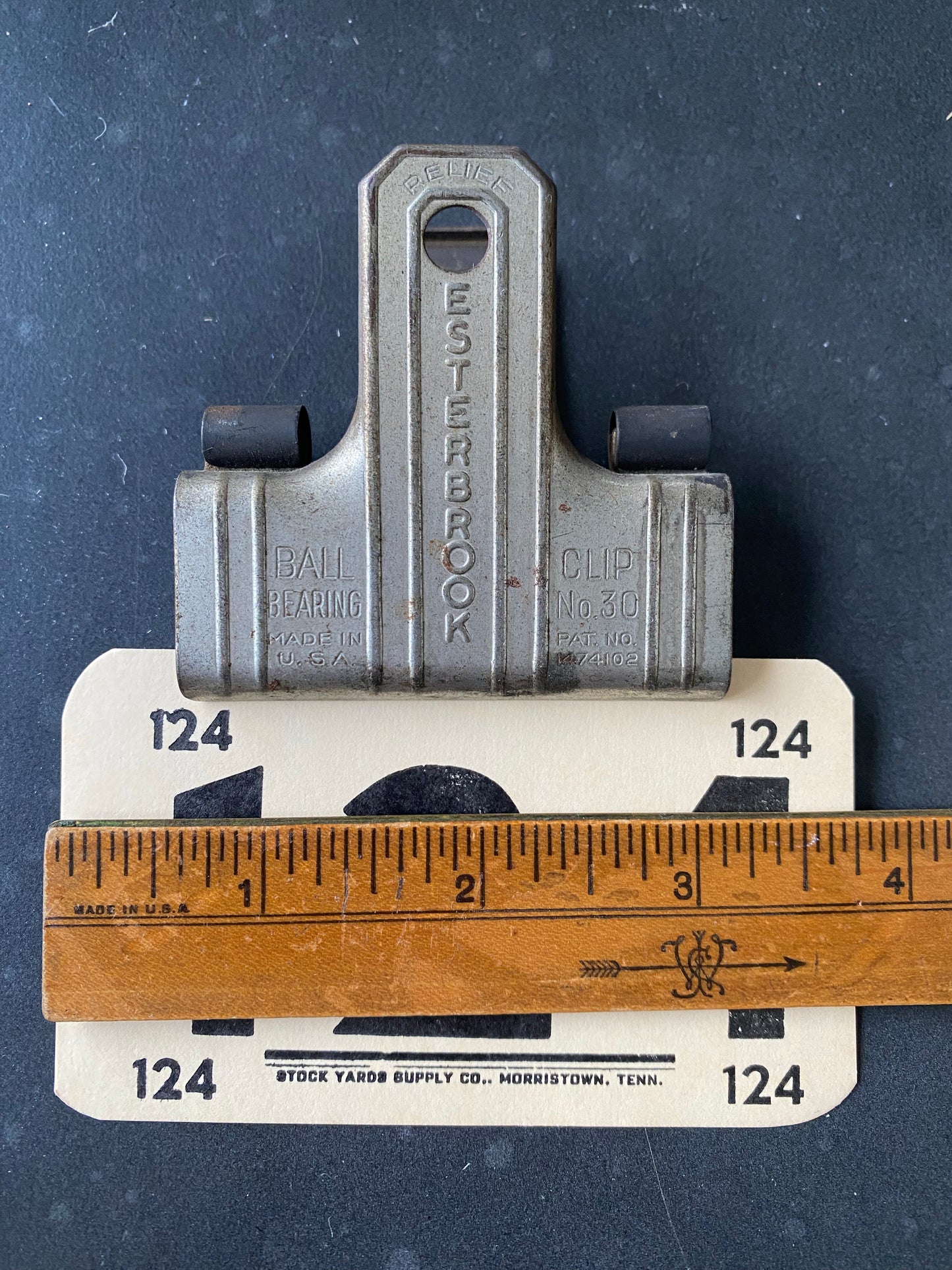 Vintage Bull Clip Esterbrook No. 30 with #124 Vintage Card