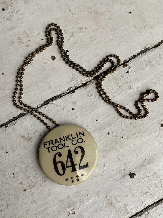 Vintage Franklin Tool Company #642 Pin with Chain