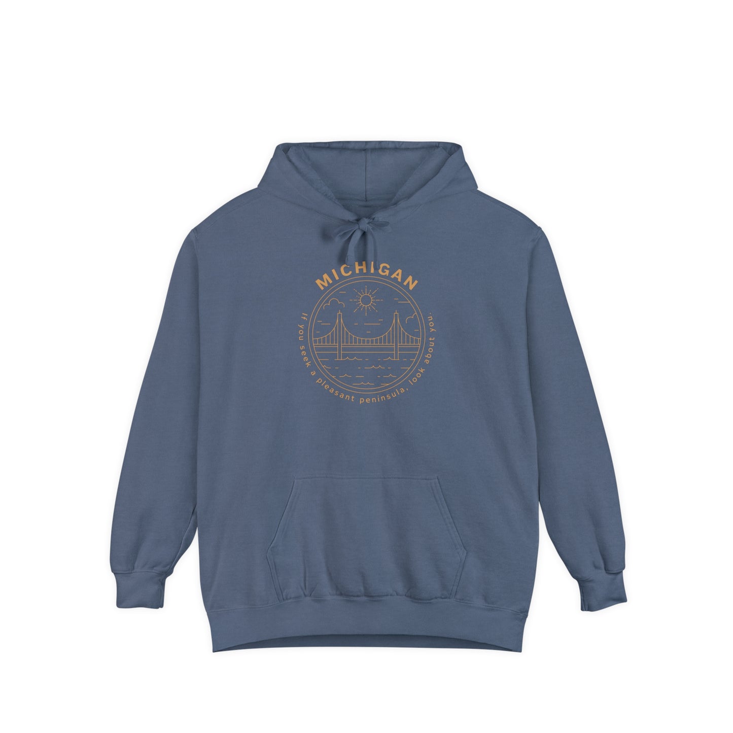 Michigan Unisex Denim Hoodie