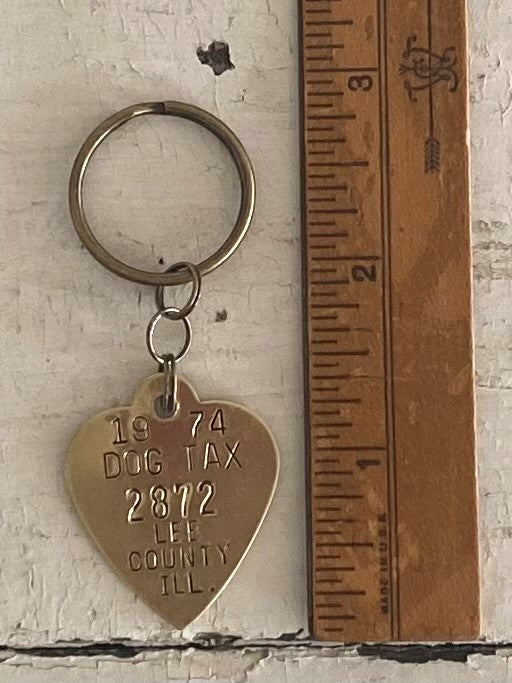 Vintage Brass Tag Keychain - #2872