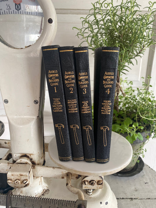 Vintage set of 4 Audels Carpenters and Builders Guide Books from 1947