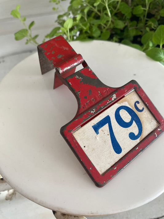 Vintage Red, White, and Blue Price Tag - PAT 2 16 26 - unique large size