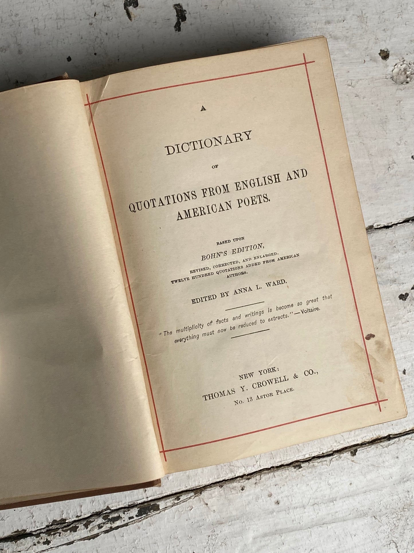 Vintage Familiar Quotations Book - 1883