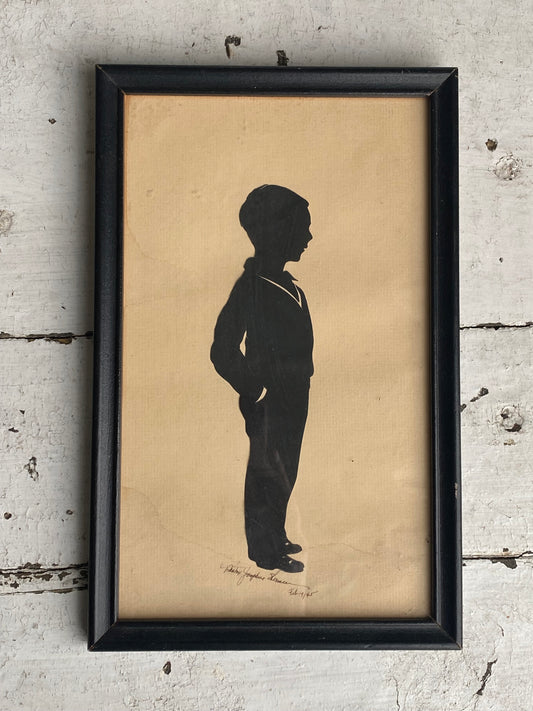 Vintage Boy Silhouette Picture