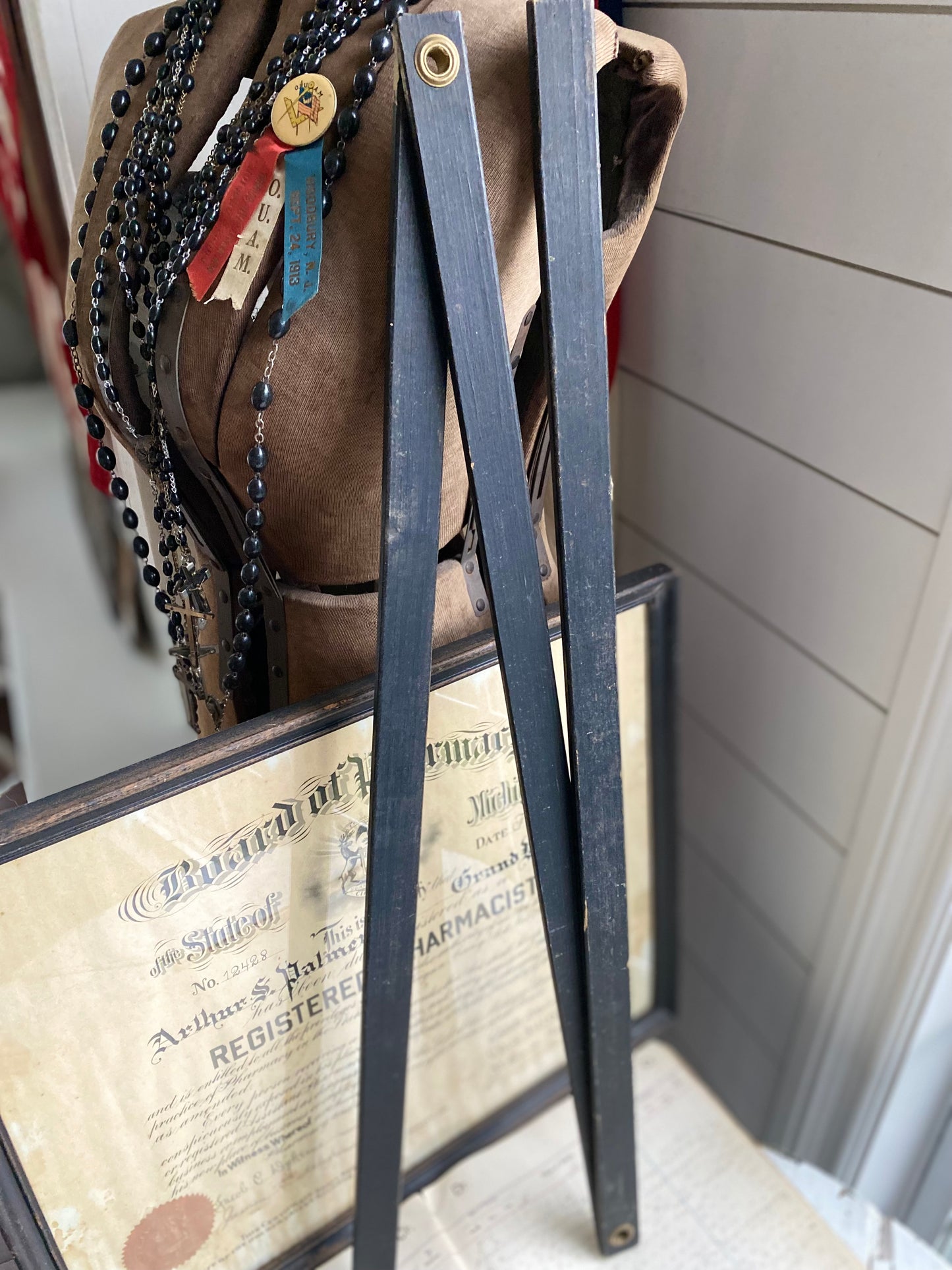 Vintage Wooden Oil Gauge Stick - R V Seaman Company Grand Rapids, Michigan