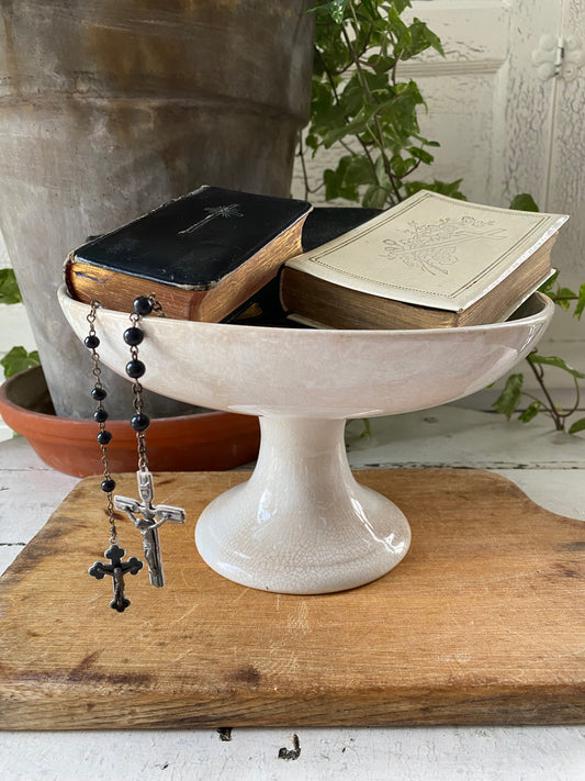 Antique Ironstone Compote - Burgess and Campbell marked