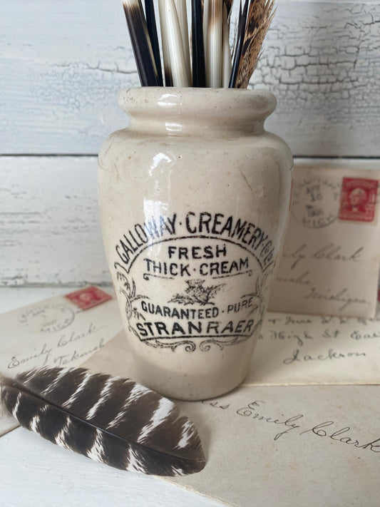 Vintage Galloway Creamery English Stoneware Pot