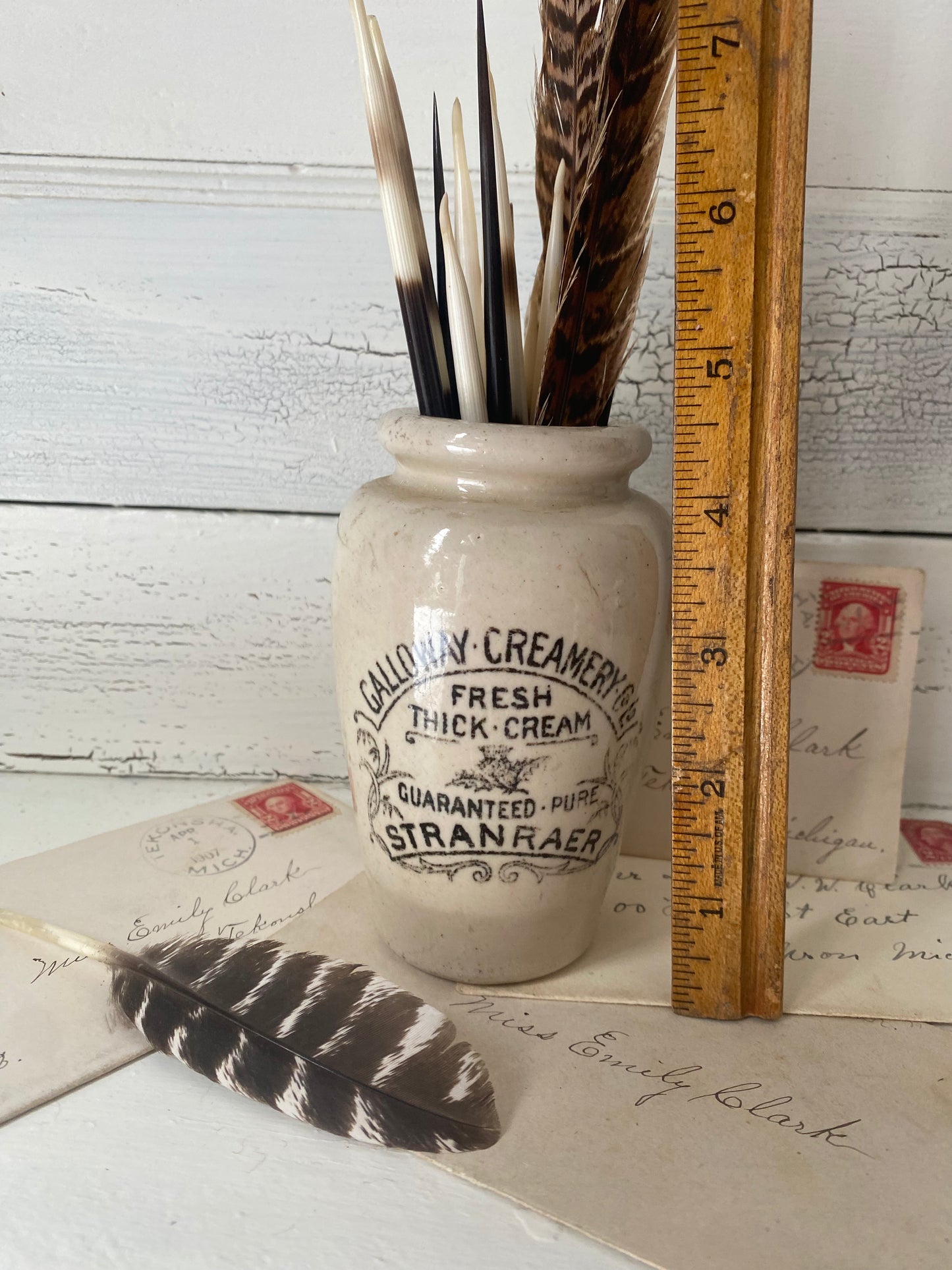 Vintage Galloway Creamery English Stoneware Pot