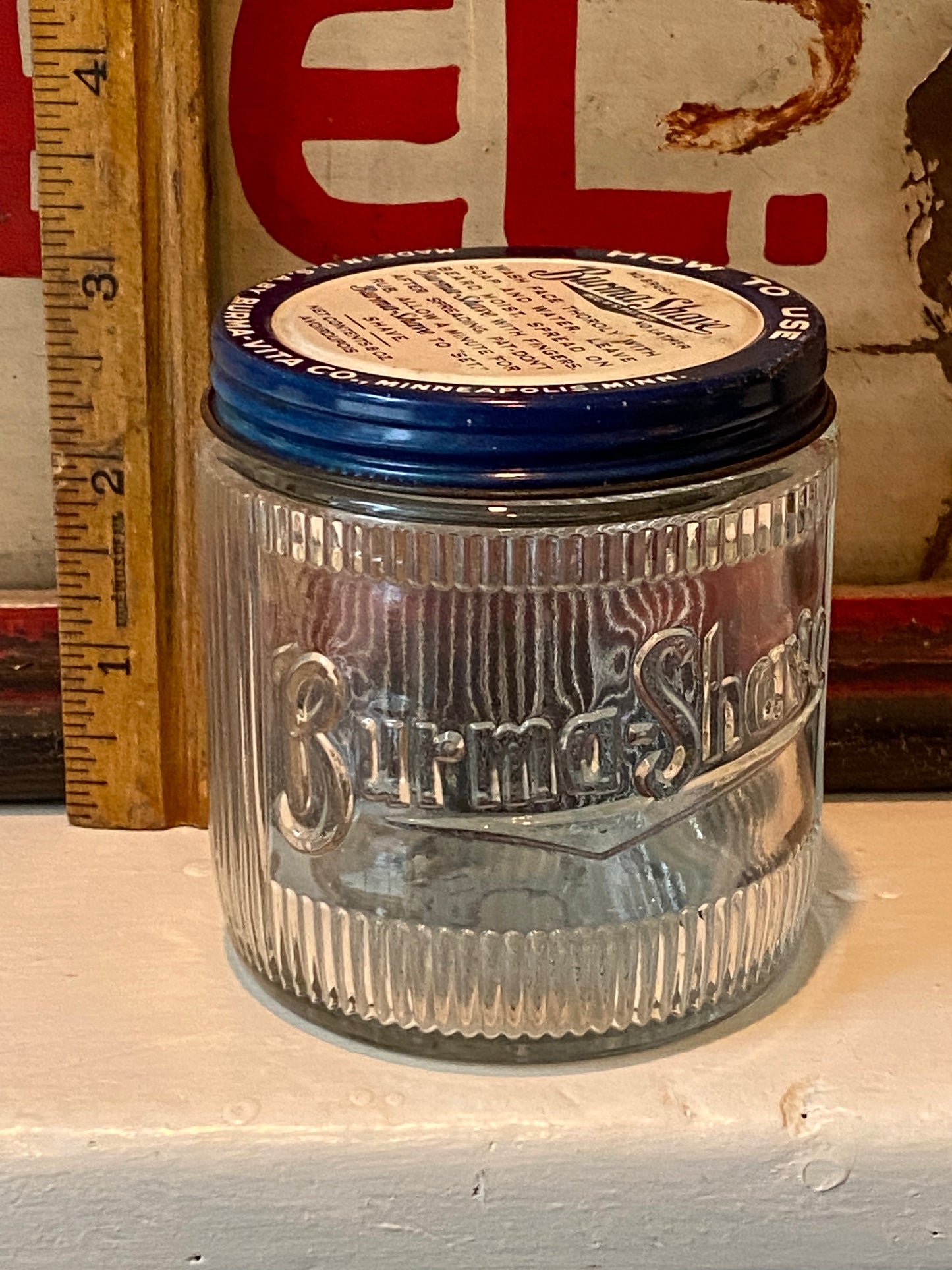 Vintage Burma Shave Jar