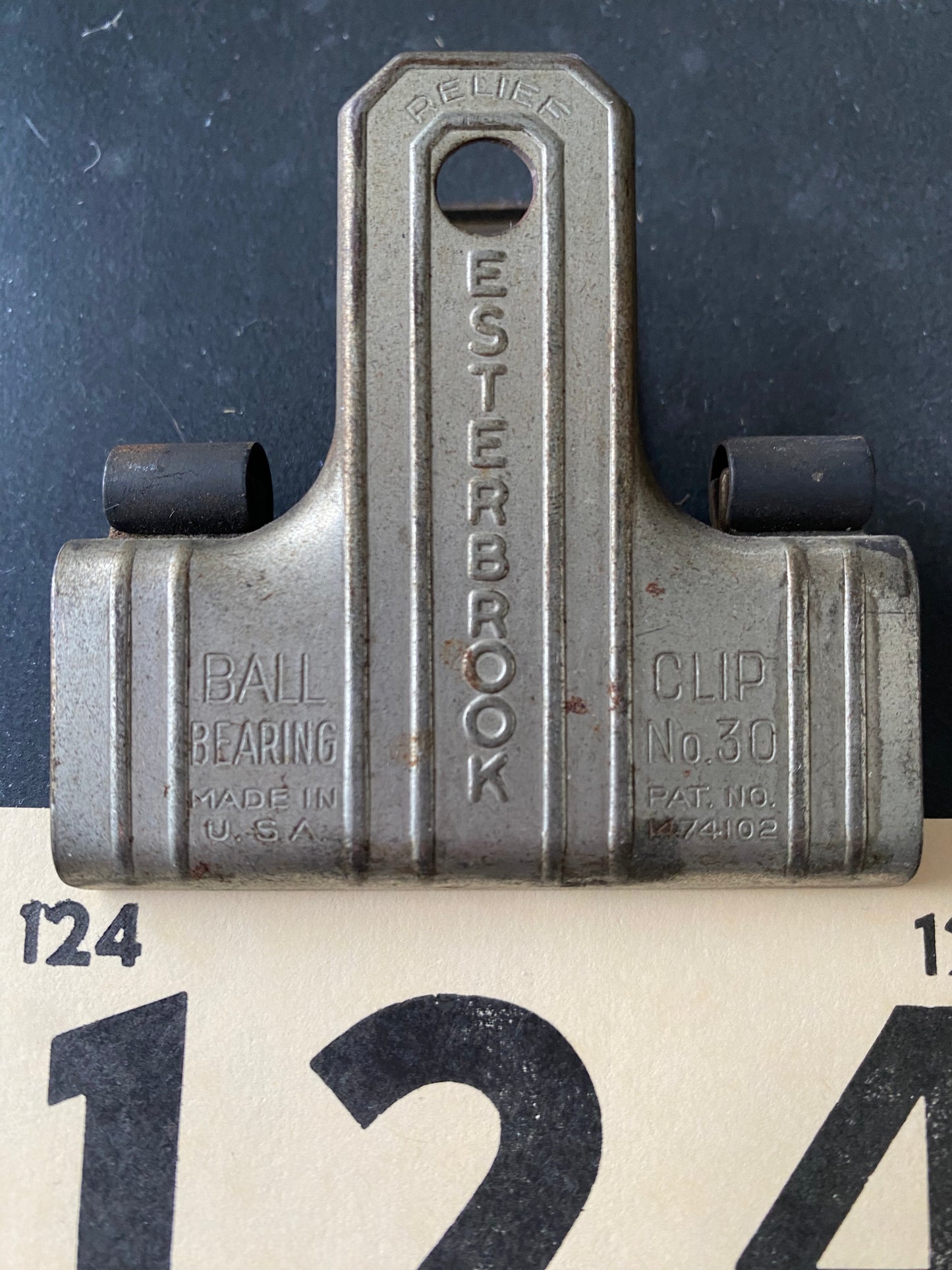 Vintage Bull Clip Esterbrook No. 30 with #124 Vintage Card