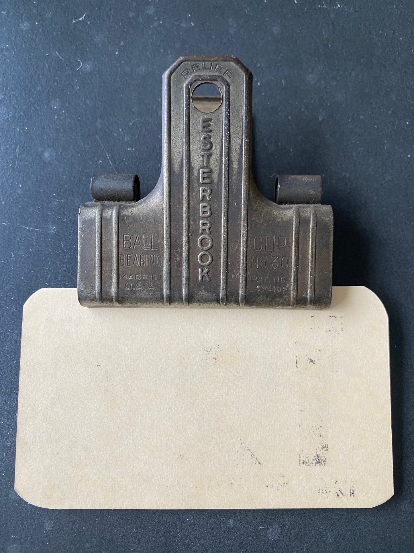 Vintage Bull Clip Esterbrook No. 30 with #124 Vintage Card