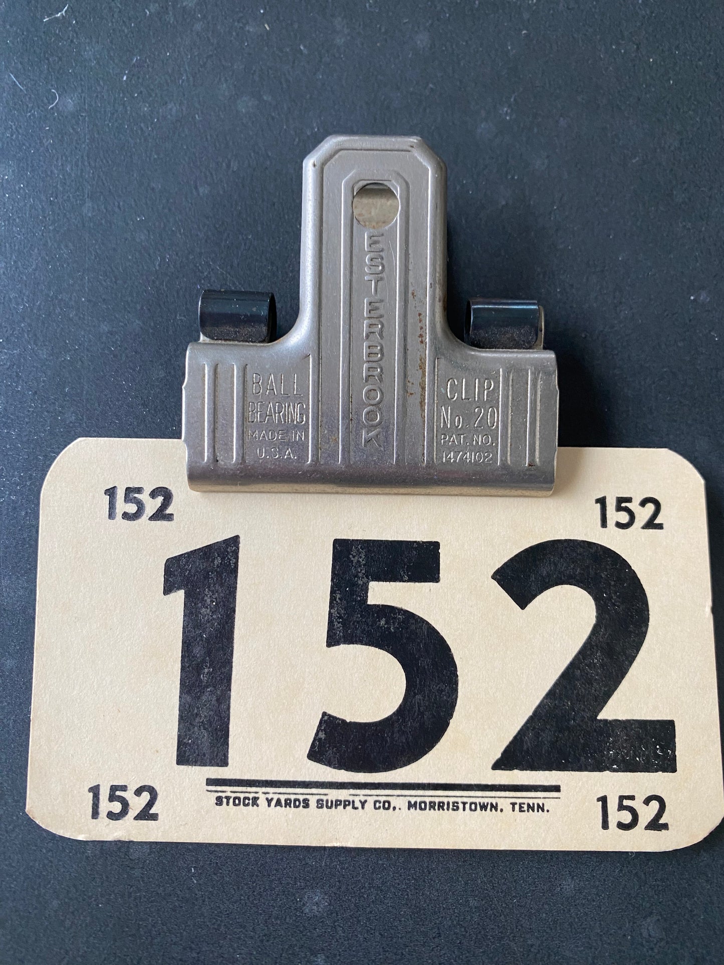 Vintage Bull Clip Esterbrook No.20 with #152 Vintage Card
