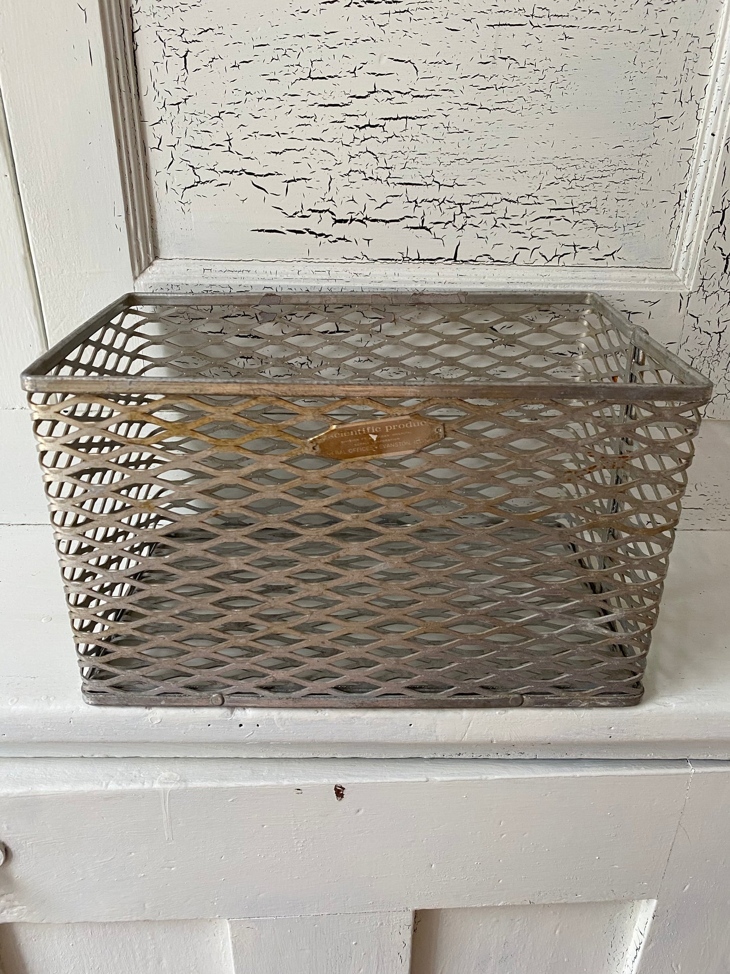 Vintage Large Scientific Products Metal Basket
