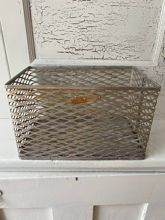 Vintage Large Scientific Products Metal Basket