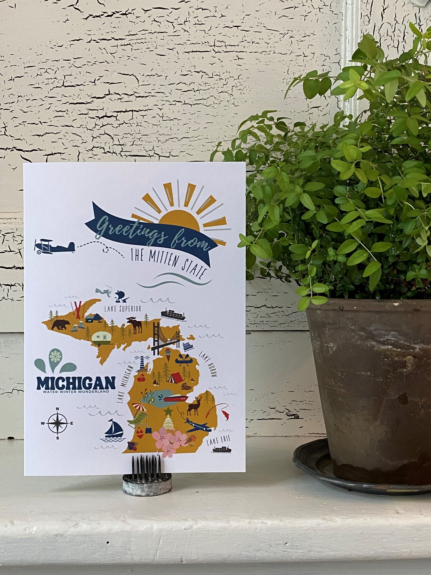 Michigan "The Mitten State" Notecards - set of 6