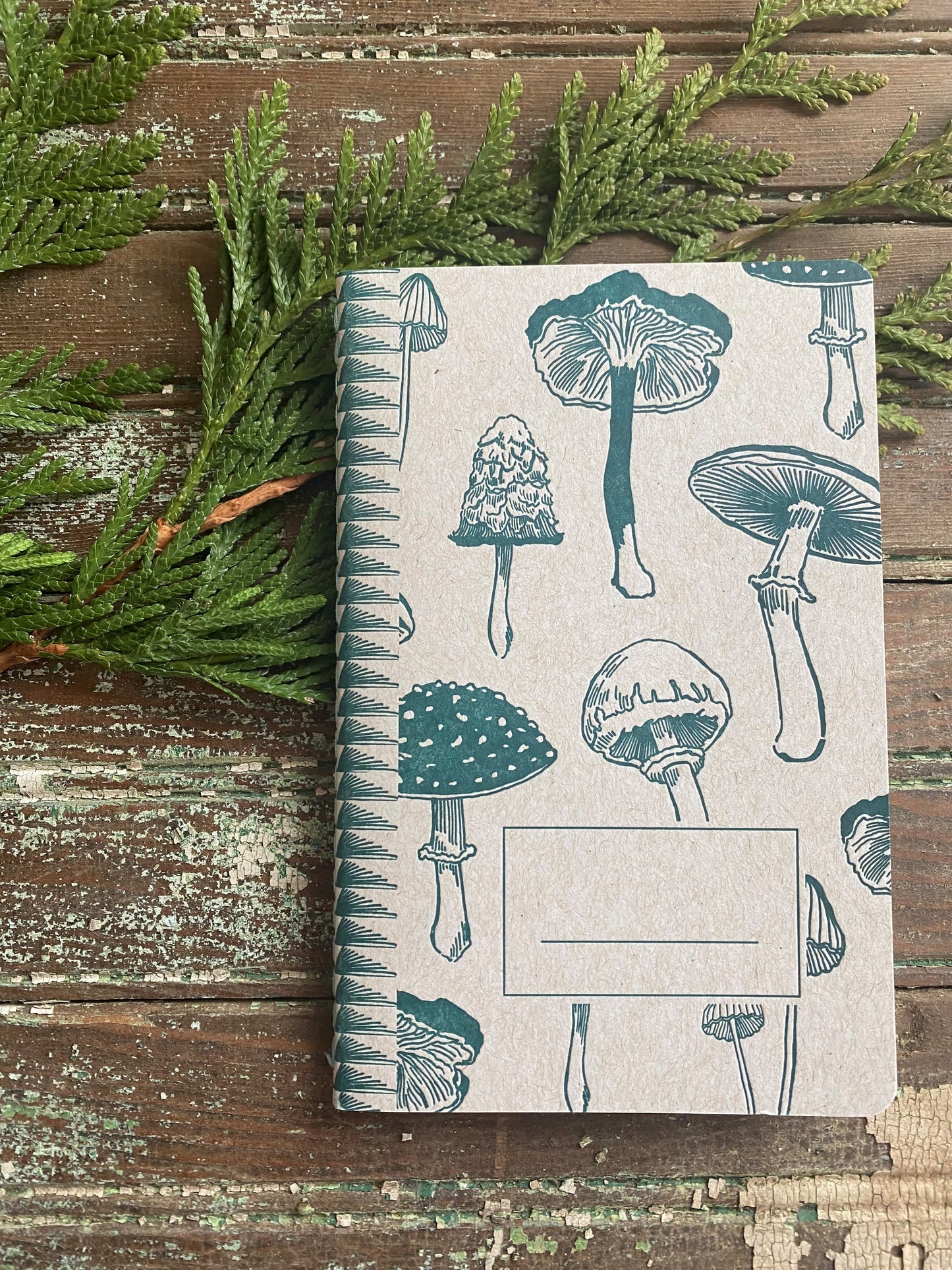 Mushroom Letterpress Noteboook