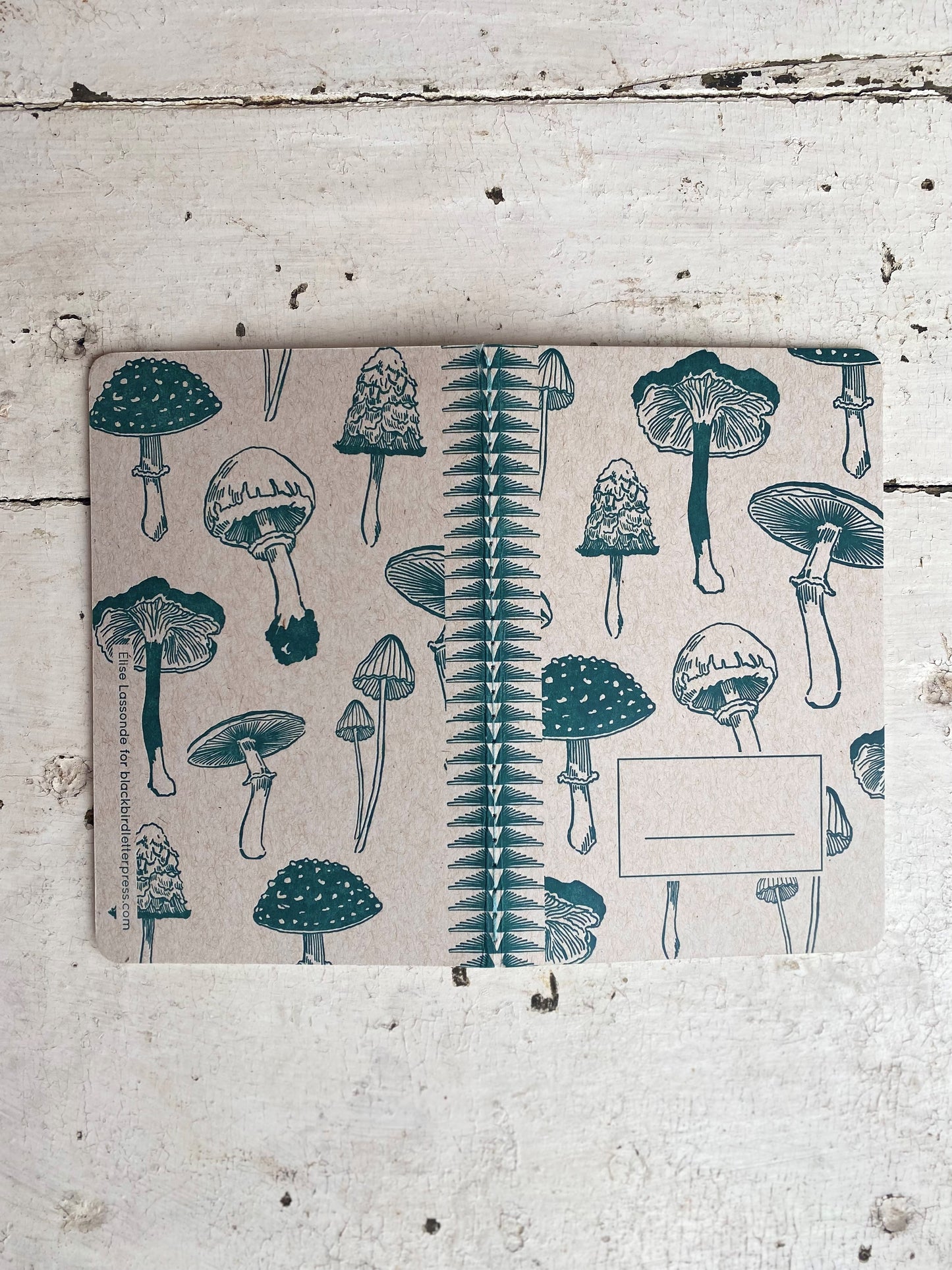 Mushroom Letterpress Noteboook