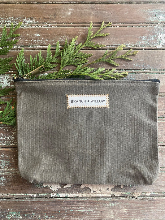 Waxed Canvas Pouch (Branch + Willow Specialty)