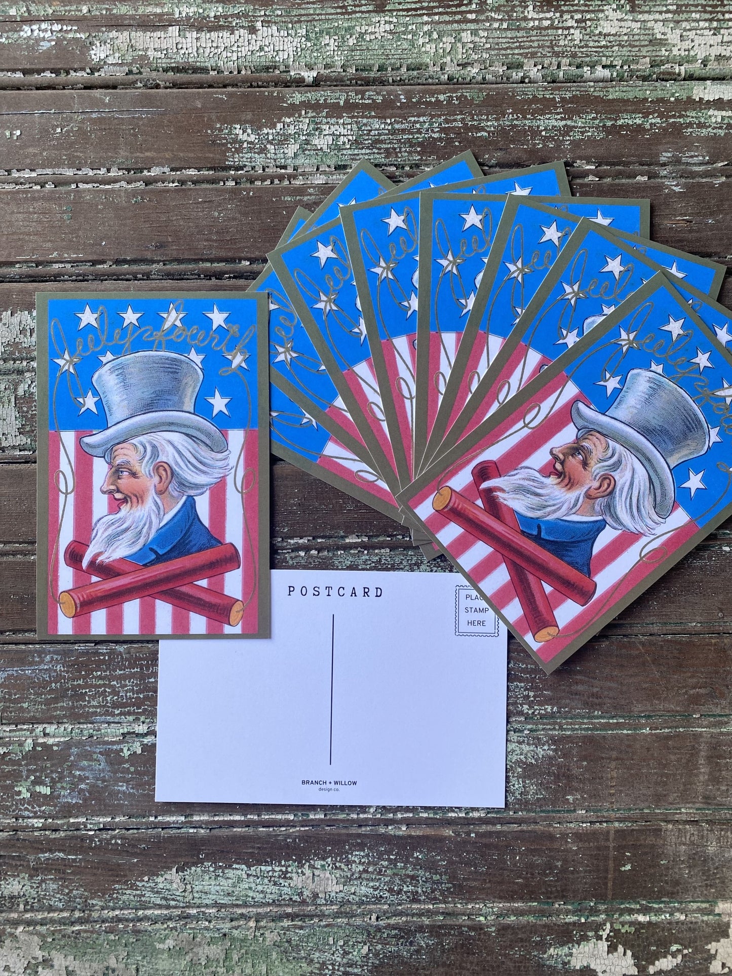 Uncle Sam 4th of July Postcards - Set of 10